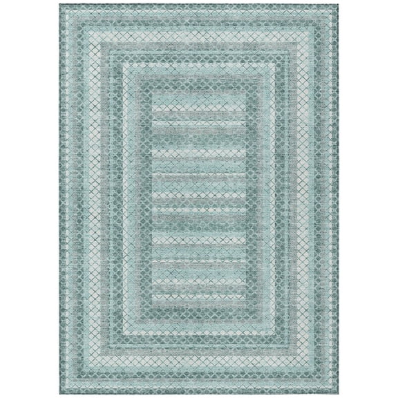 Dalyn Rugs Machine Washable Indoor/Outdoor Chantille Teal 2'6" x 3'10" Rug