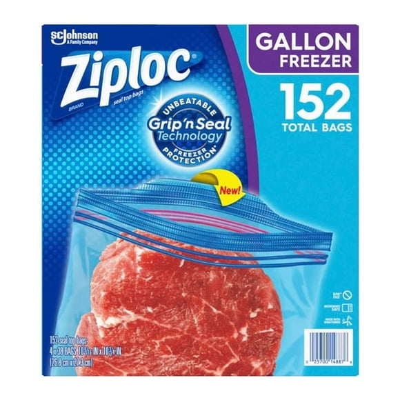 Bolsas De Plástico Reutilizables Ziploc 152 Piezas Grandes