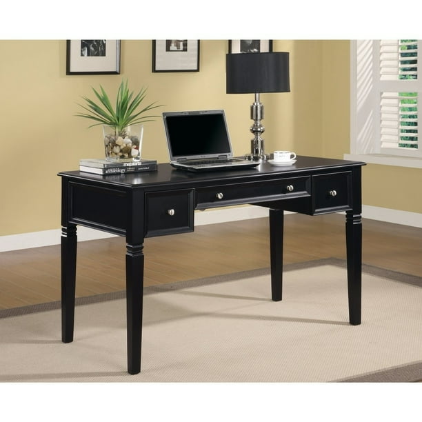 Coaster Black Transitional Stlye Home Office Desk Walmart Com