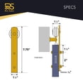 thumbnail image 6 of Rio Salto Mini Gold Barn Door Hardware Kit 6FT with Handles, Double Pannel Cabinet Sliding Barn 72" Hardware Track for Sliding Furniture Gold, 6FT Track Kit Double Door, 6 of 6