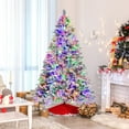 thumbnail image 2 of Gymax 7 FT Pre-Lit Artificial Christmas Tree Snow-Flocked Hinged Xmas Tree w/ 320  LED Lights & 1270 Branch Tips, 2 of 10