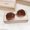 Gradient Tea, variant on Women Frameless Polygon Sunglasses Resin Lens Metal Frame Cut Edge Ocean Gradient Tea Shade Stylish Eyewear Stylish