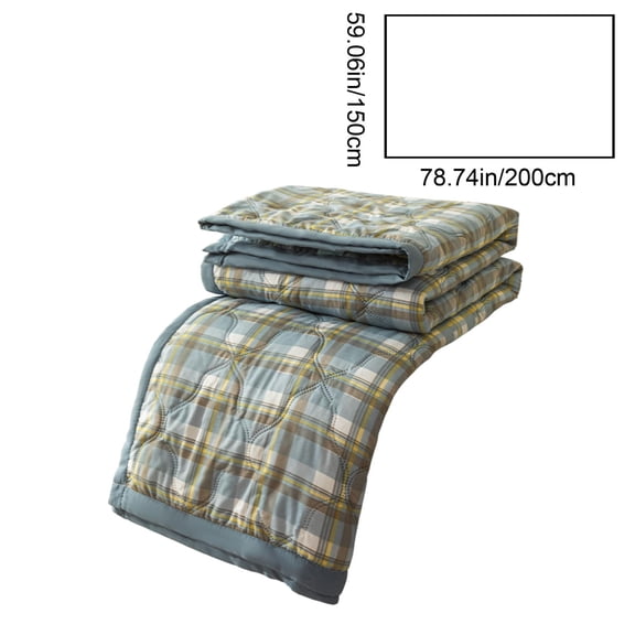 Qholemyo Cooling Comforter Couch Blanket Printed Lightweight Comforter Thin Quilt Skin Friendly Washable Breathable Summer Quilt