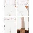 thumbnail image 6 of INSPIRE CHIC Men's Slim Fit Trousers Flat Front Solid Color Business Pants, 6 of 6