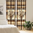 thumbnail image 2 of Ambesonne Autumnal Curtains 2 Panel Set, Earthy Fall Leaves Flowers, Pair of - 28" x 95", Camel Beige Caramel, 2 of 4