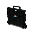 thumbnail image 3 of Pop & Load Collapsible Rolling Utility Cart, Plastic Pack-N-Roll Cart with Handle, Portable Storage, Black, 3 of 6