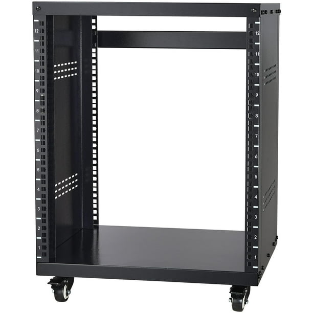Soporte AV VEVOR 12U con ruedas giratorias y paneles laterales