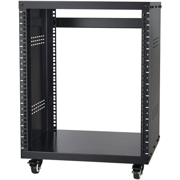 Soporte AV VEVOR 12U con ruedas giratorias y paneles laterales