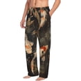 thumbnail image 6 of Wukai Koi Fish Tranquility Mens PJ Pajama Pants|Sleepwear Plaid PJs with Pockets|Men's Lightweight Open-Hem Lounge Pants-Small, 6 of 6
