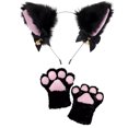 thumbnail image 3 of Lindos accesorios de cosplay de gato de dibujos animados, aro para el pelo con orejas de gato, guantes con garras de gato, accesorios de cola de gato, lindo conjunto, fácil de usar, estilo, 3 of 6
