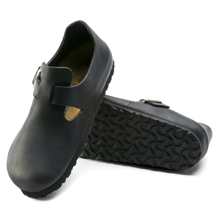 Birkenstock London BS Narrow Leather Clog, 36, Black - Walmart.com