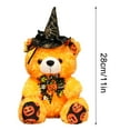 thumbnail image 3 of Konghyp Halloween Bear Doll with Hat, Soft Teddy Bear with Cute Halloween Bow Tie, Decorative Plush Toy for Holiday, Party, and Home Decor, Collectible Halloween Gifts, 3 of 4