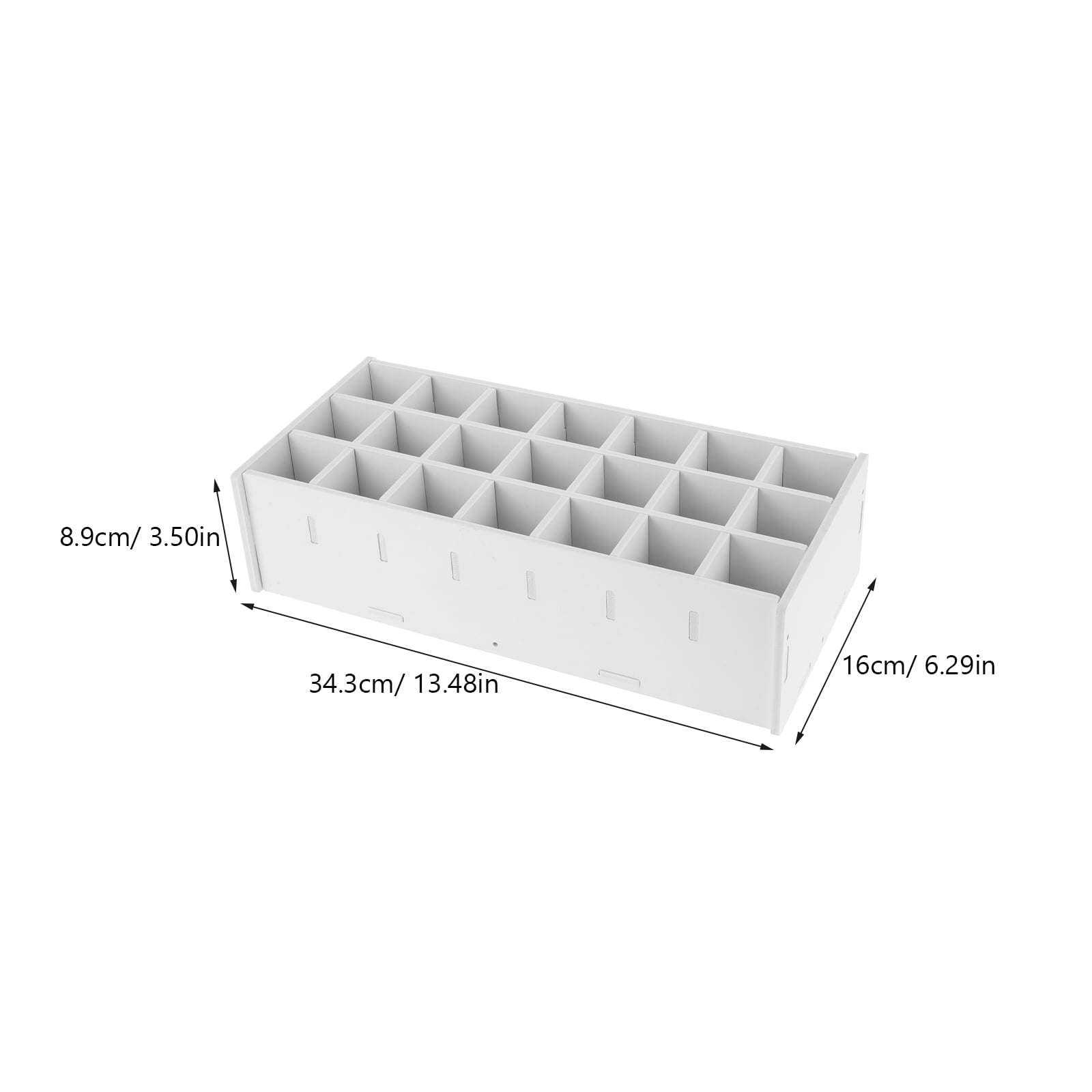 Pawsdot White Wooden Pigment Bottle Holder and Paint Organizer Rack for Craft Storage and Display
