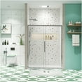 thumbnail image 2 of JERFIT 44-48 inch Sliding Shower Door with Tempered Glass, Anti-Leak Magnetic Closure, Universal Left/Right Opening for Bathtub, 2 of 8