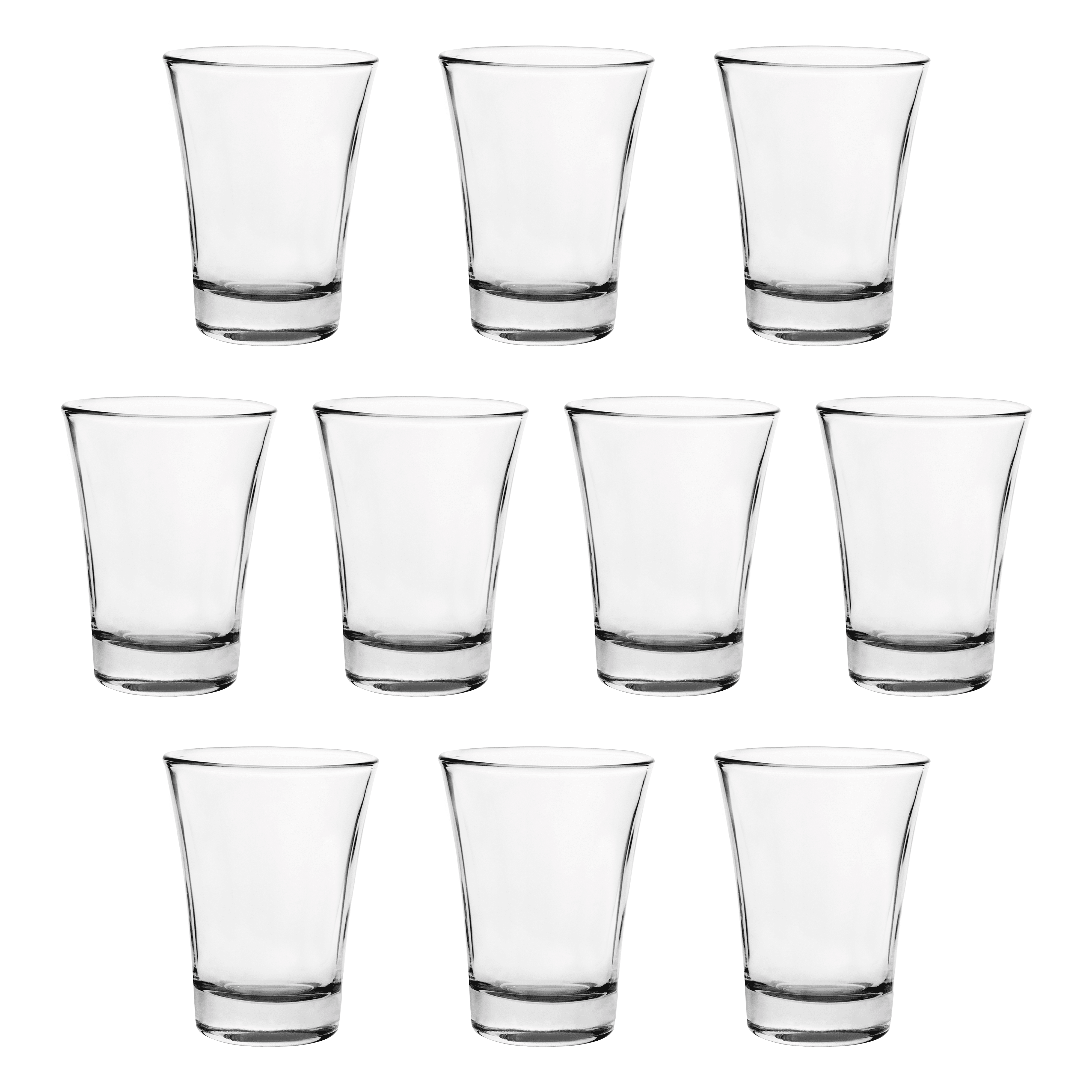 Shot Glasses 2 oz. Set of 10, Bulk Pack Great for Wedding, Party
