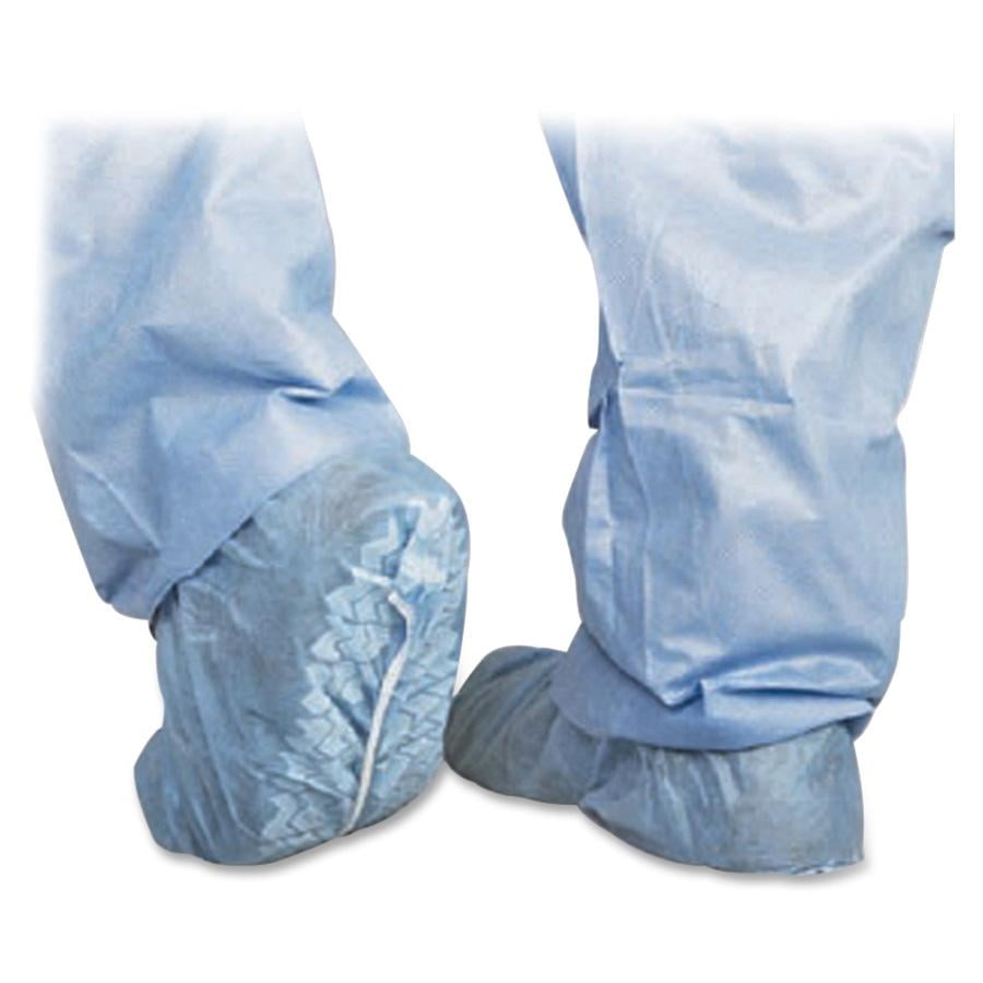 Large 25 Pairs Magid SC92BL EconoWear Polypropylene Disposable Elastic Shoe Covers Blue