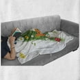 thumbnail image 6 of Letter a Soft Flannel Fleece Blanket, First Letter of the Alphabet Natural Construction Green Leaves Butterflies, Cozy Plush for Indoor and Outdoor Use, 50" x 70", Green Multicolor, by Ambesonne, 6 of 6