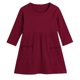 thumbnail image 1 of Odeerbi Niñas Vestido de Manga Larga de Punto Elástico Primavera Otoño Vestido de Algodón Con Bolsillo Color Sólido Vestido de Cuello Redondo, 1 of 3