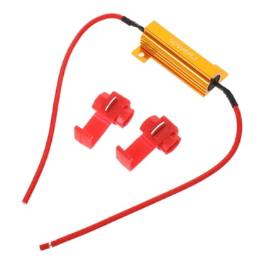 Automotive Resistance Load Resistor LED Resistors for Turn Signal Lights Aluminum Gold