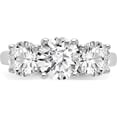 thumbnail image 4 of 14K White Gold 3-Stone Diamond Semi-Mount Engagement Ring (Size 7) Made In India rm2953e-100/100-waa, 4 of 5