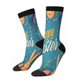 thumbnail image 1 of Balery Happy Easter Calcetas Largas con Estampado para Hombre y Mujer – Suaves y Transpirables, Talla Única (US 5-11), 1 of 6