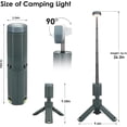 thumbnail image 4 of Telescopic Camping Lights, Portable Camping Lantern with Storage Bag, 10500mAh Rechargeable Outdoor Adventure Emergency Light, Waterproof LED Work Lights with Magnetic (Gray), 4 of 6