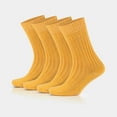 thumbnail image 5 of GoWith 97% Cotton Socks for Men and Women | Navy Crew Socks | 4 Pairs | Model: 3014, 5 of 18