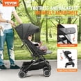 thumbnail image 2 of VEVOR Standard Baby Infant Stroller, Toddler Stroller with 95°-150° Adjustable Backrest & & 0/90°Adjustable Footrest & One-Click Folding, Newborn Stroller with Cup Holder and Carry Bag, Black, 2 of 5