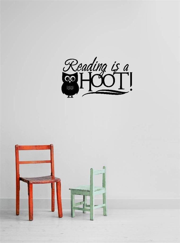 Reading is a Hoot Vinyl Decal Sticker Wall Lettering