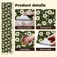 thumbnail image 5 of Peel and Stick Wallpaper 23.6in x 9.8ft Floral White Anemone Flowers Green Leaves Dark Contact Paper Vinyl Waterproof Self Adhesive Wall Paper for Bedroom Shelf Cabinet Renter Friendly, 5 of 8