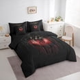 thumbnail image 3 of Homewish Love Heart 7-Piece Queen Bedding Set - Gothic Black Red, 3 of 8