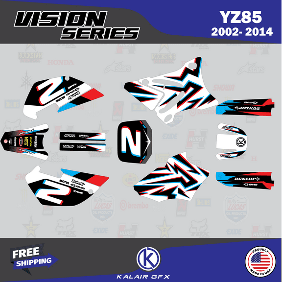 Kalair GFX Graphics Kit for Yamaha YZ85 (2002-2014) Vision Series