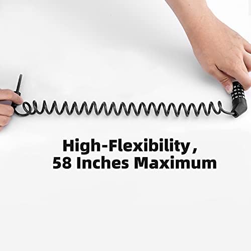 JARTC Motorcycle Helmet Lock Bike Cable Lock Lightweight Combination Small Resettable Bike Wheel Lock for Strollers, Luggage