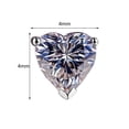 thumbnail image 3 of BNNG Needle Moissanite Heart Diamond Earrings Sweet Heart Earrings Moissanite Stud Earrings for Women Created Brilliant Heart Moissanite Diamond Earrings, 3 of 9