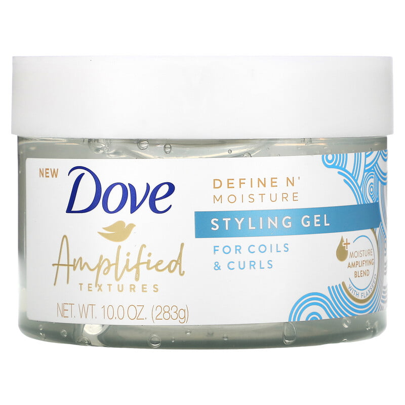 Dove, Amplified Textures, Define N' Moisture Styling Gel, 10 oz (283 g)  Pack of 4 