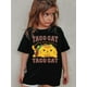 thumbnail image 1 of Camiseta con estampado de gato taco para niña, cuello redondo informal, algodón elástico suave, manga corta y corte regular para primavera/verano/otoño., 1 of 6