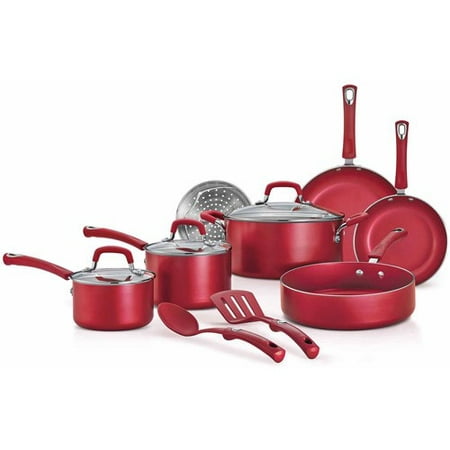 Tramontina 12 Pc Style Cookware Set - Raspberry Red