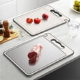 thumbnail image 4 of Kieccall Double Sided Stainless Steel Cutting Board Kitchen Chopping Board For Home Kitchen Meat Vegetable Cutting, 4 of 4
