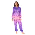 thumbnail image 2 of FORMRS Onesies Pajama for Adults Unisex Hoodie Winter Jumpsuit One Piece Sleepwear, Sizes S-2XL, Pixel Love, 2 of 7
