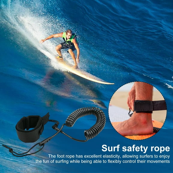 Coiled SUP Leash Paddle Board Surfboard Leash Stay on Board Ankle Strap Legrope Strap for Paddleboard Shortboard