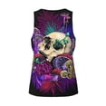 thumbnail image 5 of Easygdp Mushrooms and Skull Men's Tank Top, Sleeveless Muscle T Shirts, Breathable, Quick-Dry, Loose for Gym, Running, Fitness - Large, 5 of 9