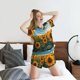 thumbnail image 5 of Balery Sunlit Sunflower Field Conjunto de Pijama para Mujer con Estampado, Dos Piezas de Manga Corta y Shorts, Ropa de Dormir Suave con Cuello Redondo y Bolsillos-3X-Large, 5 of 6
