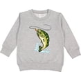 thumbnail image 2 of Inktastic Leaping Bass Fish Toddler Sweatshirt, 2 of 4