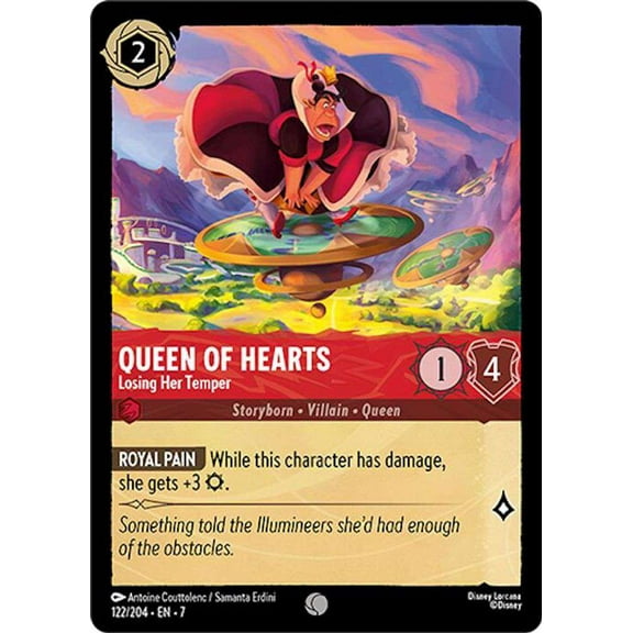 Disney Lorcana Archazia's Island Common Queen of Hearts - Losing Her Temper #122