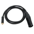 thumbnail image 1 of Cable XLR macho a hembra de 3,5 mm Cable profesional hembra de 3,5 mm a XLR macho para reproductores MP3 Amplificadores Mezcladores 1 m/3,3 pies, 1 of 8