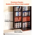 thumbnail image 3 of KFFKFF 6-Tier Media Storage Cabinet, 24.02 x 14.49 x 50 in Organizer for CDs, DVDs, Books, Games, and More, Ideal for Living Room, Home Office, or Recording Room, Brown, 3 of 9