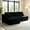 Black-R-Shape Chaise, variant on AUU 96-Inch L-Shape Cloud Sectional Couch with Chaise and Cup Holder – No Assembly Required, Plush Fabric Modular Sofa for Living Room or Bedroom