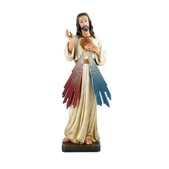 Avalon Gallery Divine Mercy Jesus Christ 24 Inch Large Resin Colored Statue