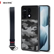 ibmrs For Redmi K70e/Poco X6 Pro 5G Case,Translucent Matte Back Slim Shockproof Phone Case (Camo Black)
