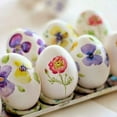 thumbnail image 6 of Easter Eggs Decoration, 24X Hanging Plastic Eggs With Rope, White Easter Diy Painting For Decoration And Gifts, Size: 6Cm, 6 of 8